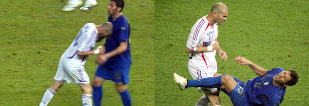 Zidane headbutting Materazzi